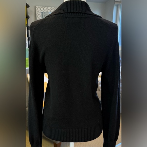 Athleta Alpine Collar Sweater Black merino wool and cashmere blend - Picture 2 of 5